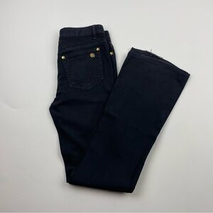 Roberto Cavalli Women's Black Mid Rise Bootcut Flared Pant Jean Stretch 38 US 2